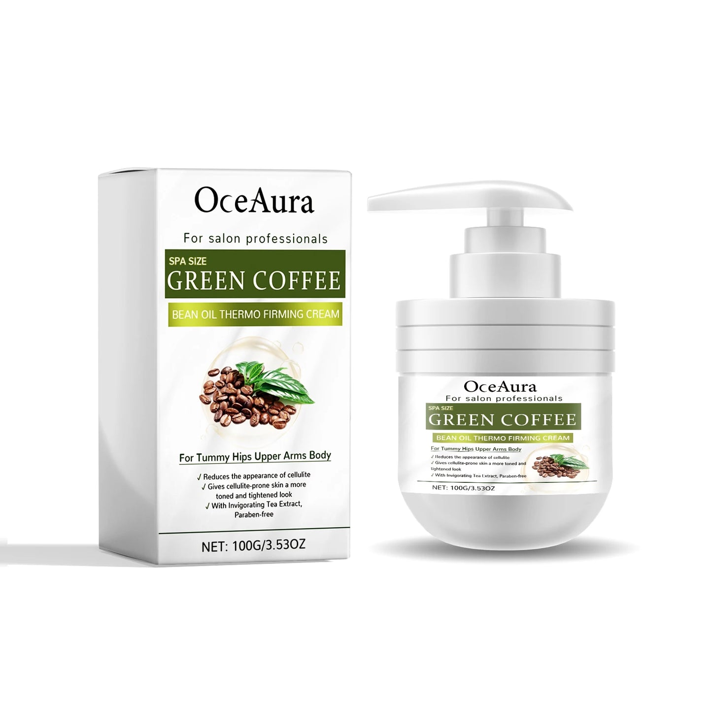 Oceaura Green Coffee Body Cream Daily Moisturizing Repair Damaged Skin Firming Lasting Fragrance Non-greasy Natural Body Lotion