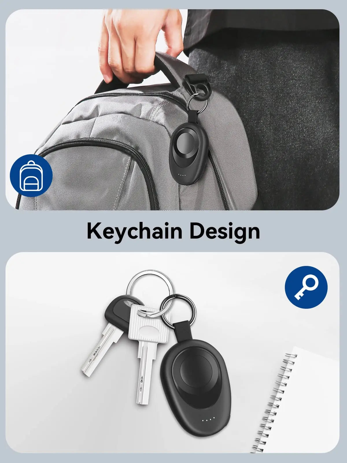 Portable Charger for Apple Watch Series 9/8/7/6/5/4/3/2/SE/Ultra Travel Power Bank Wireless Keychain Charger Watch Spare Battery