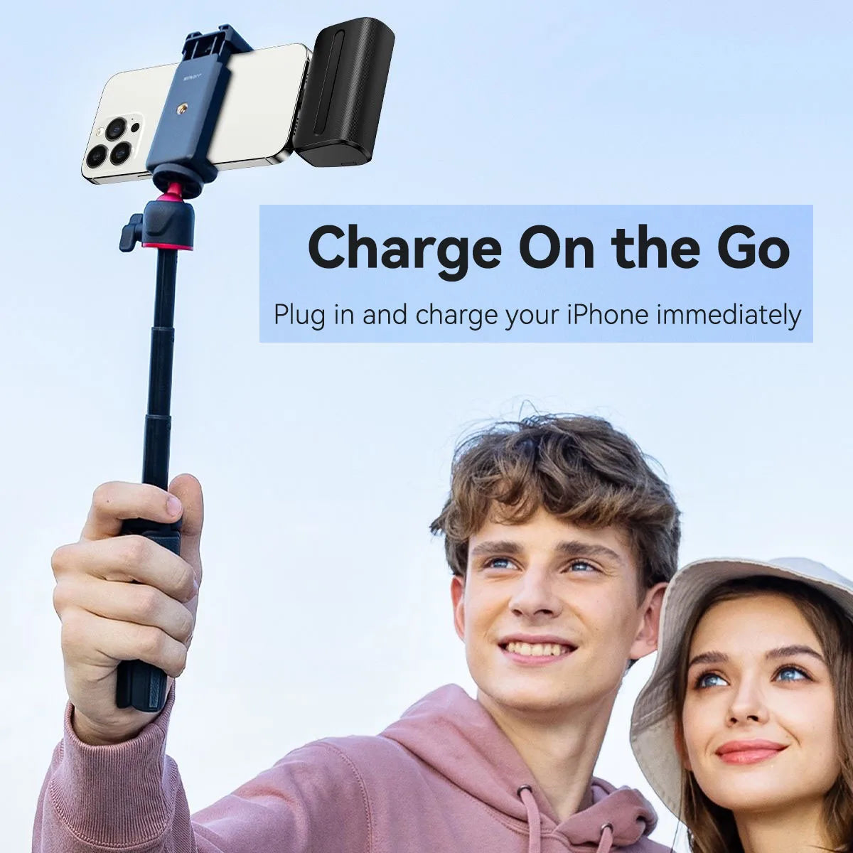 Mini Power Bank Portable 6000mAh Fast Charge With Type-C/Lightning Plug Compact Emergency Battery Pack for IPhone/Android Phone