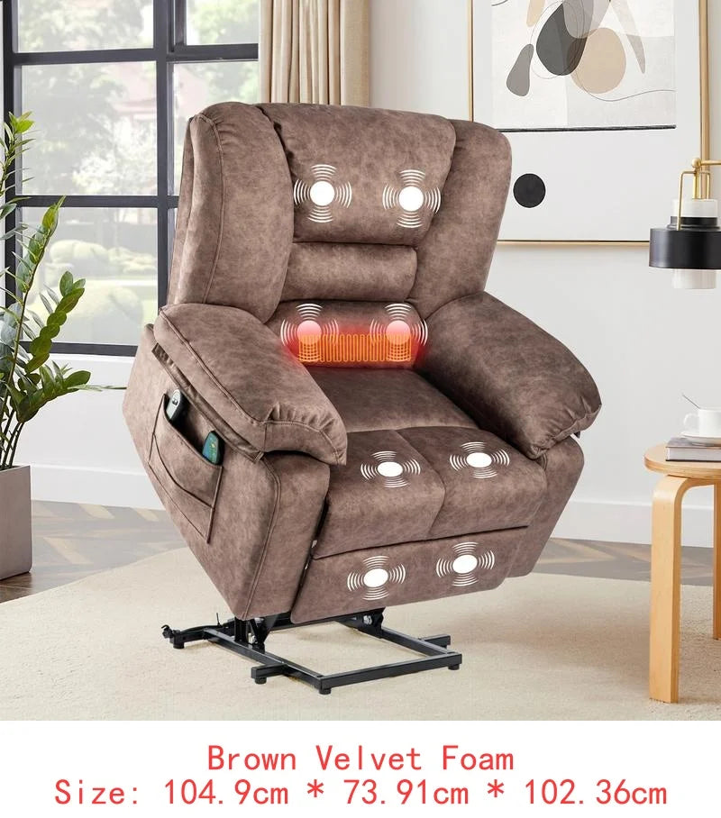 Power Lift Recliner Chair for Seniors with Massage Feature and Heat Function