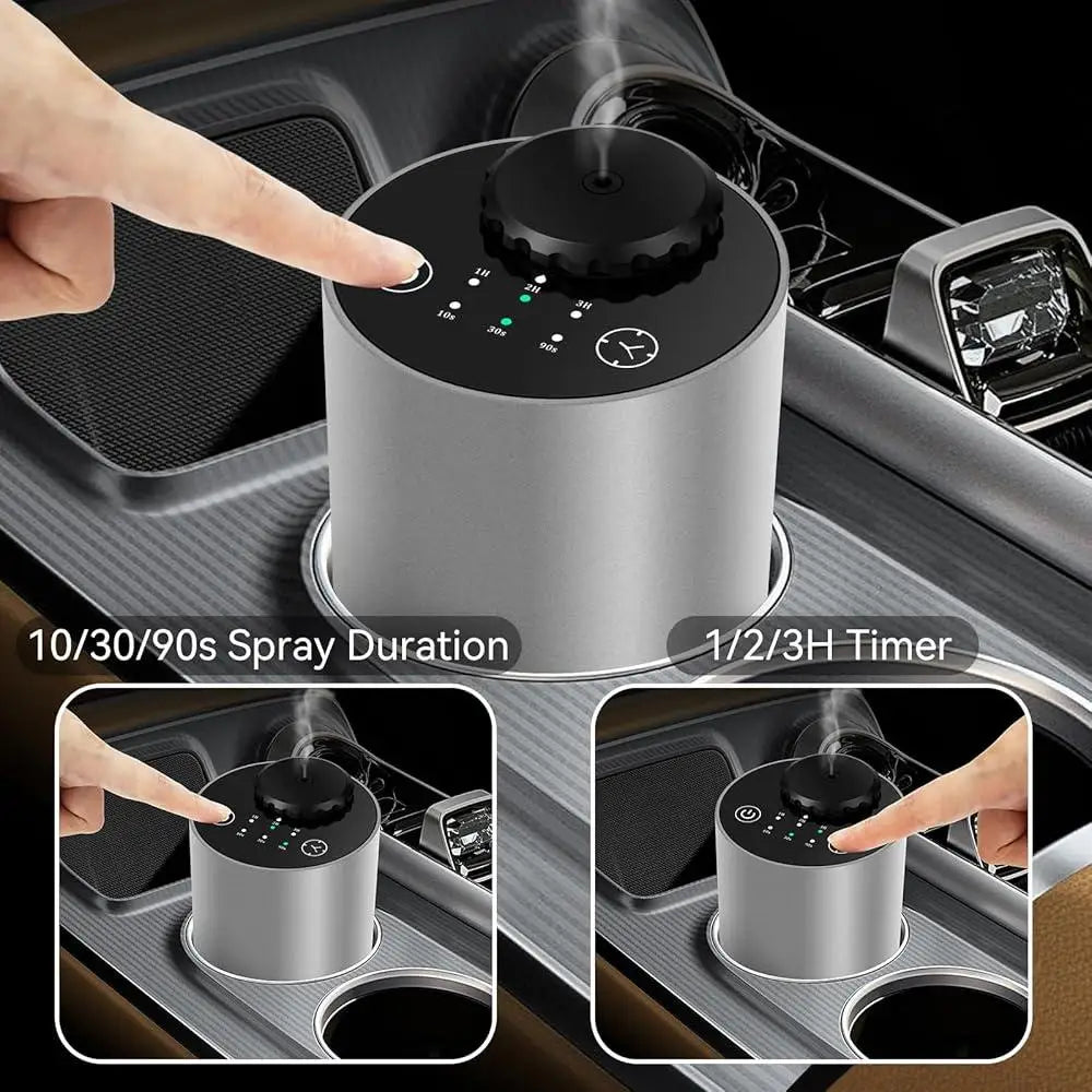 Waterless Essential Oil Diffuser Battery Operated Cordless Aromatherapy Diffuser Portable Car Office Timer 3 Mist Levels USB