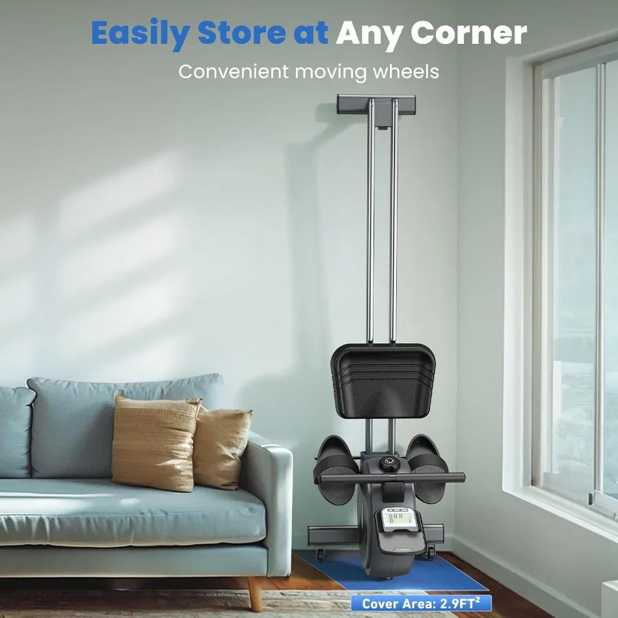 Rower Machine Compact Rowing Machines for Home with 350LBS Loading Capacity Magetic Rower Machine for Home with APP Row Machine