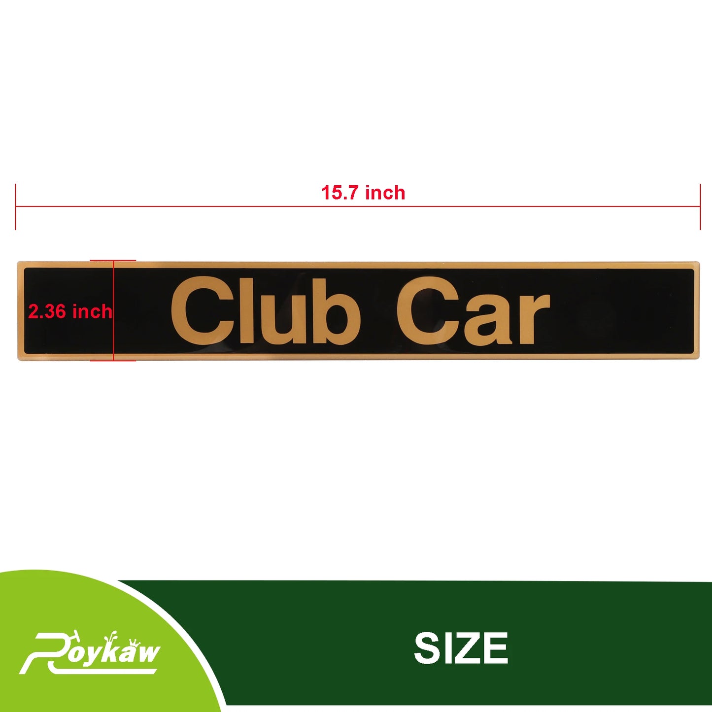 Roykaw Golf Cart Name Plate/Emblem Compatible with Club Car Precedent Models, Replaces OEM # 102502601