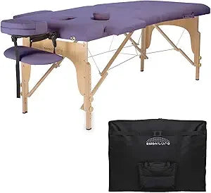 Professional Portable Folding Massage Table with Carrying Case - Black