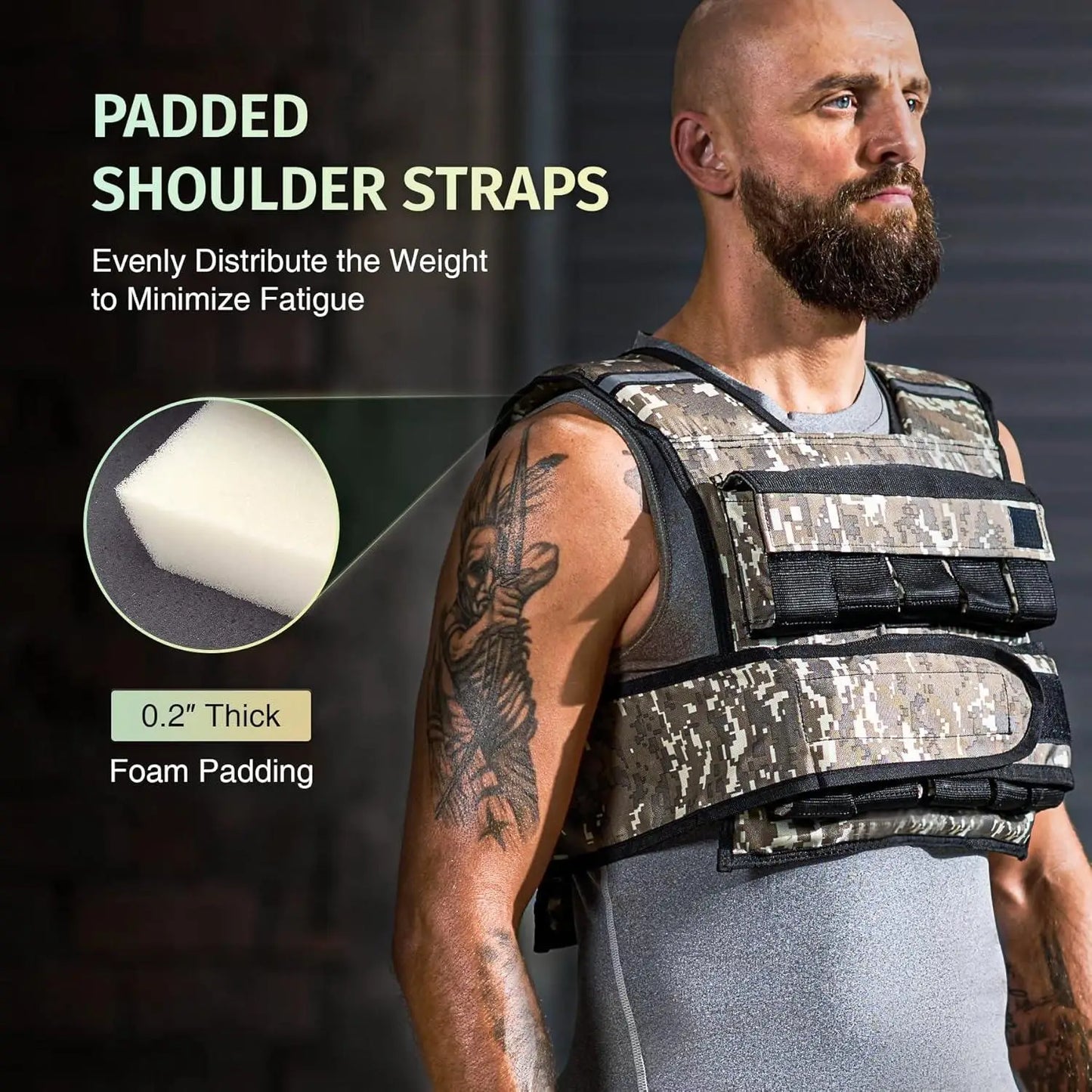 23lb|45lb Weighted Vest with Iron Weights for Exercise, Adjustable Weight Vest for Men, Workout Vest for Home Workouts Cardio