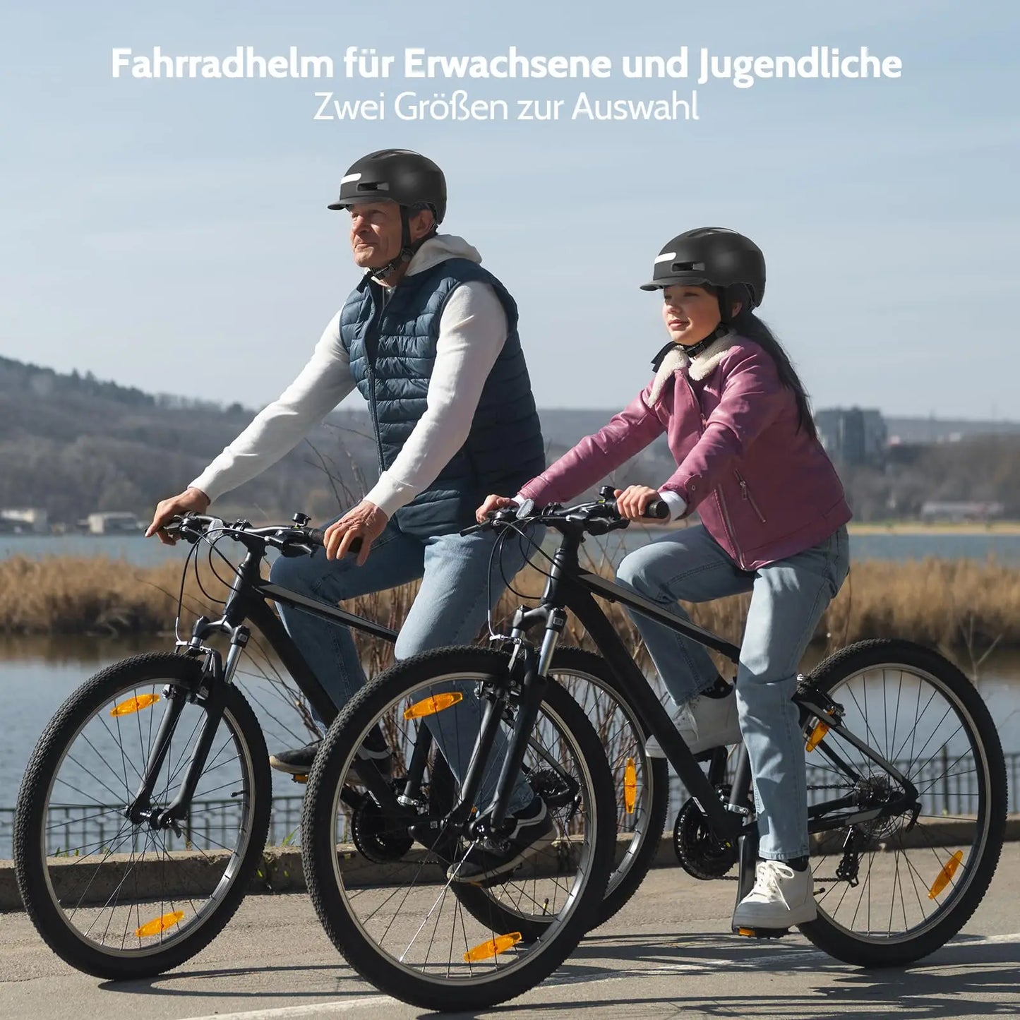 5types of male and female bicycle helmets with USB lights and sun visors including adult helmets for mountain racing skateboardi