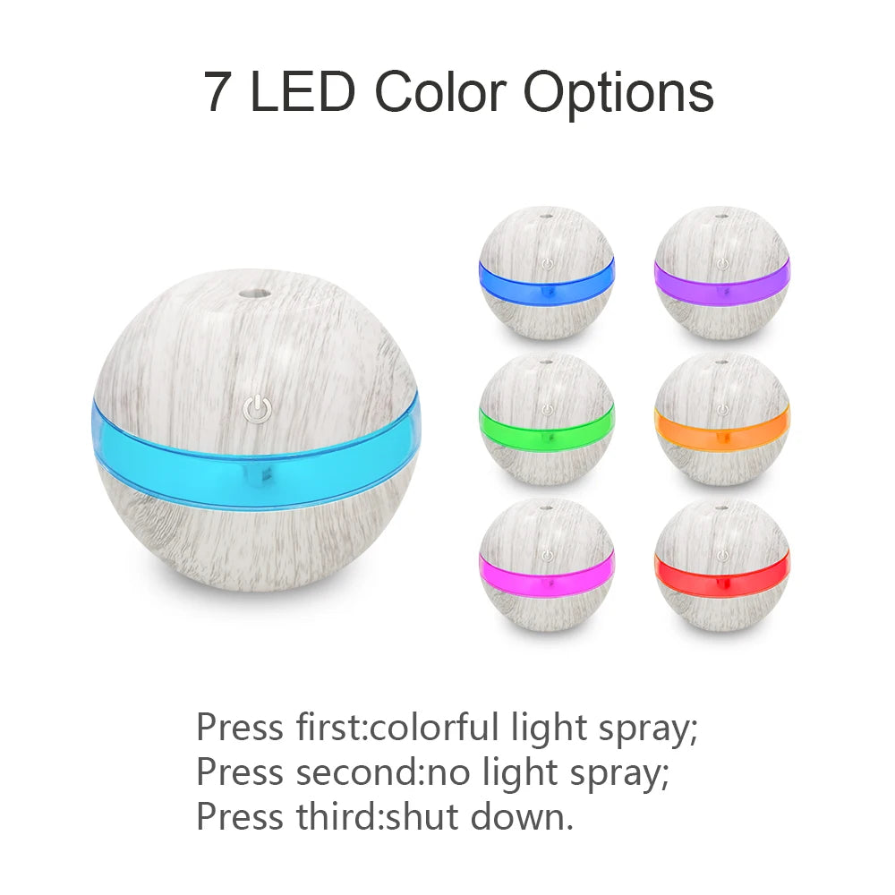 Premium Ultrasonic Humidifier 300ml cool mist maker with Timer and Auto Shut-Off essential oil Diffuser Ideal for Home Office