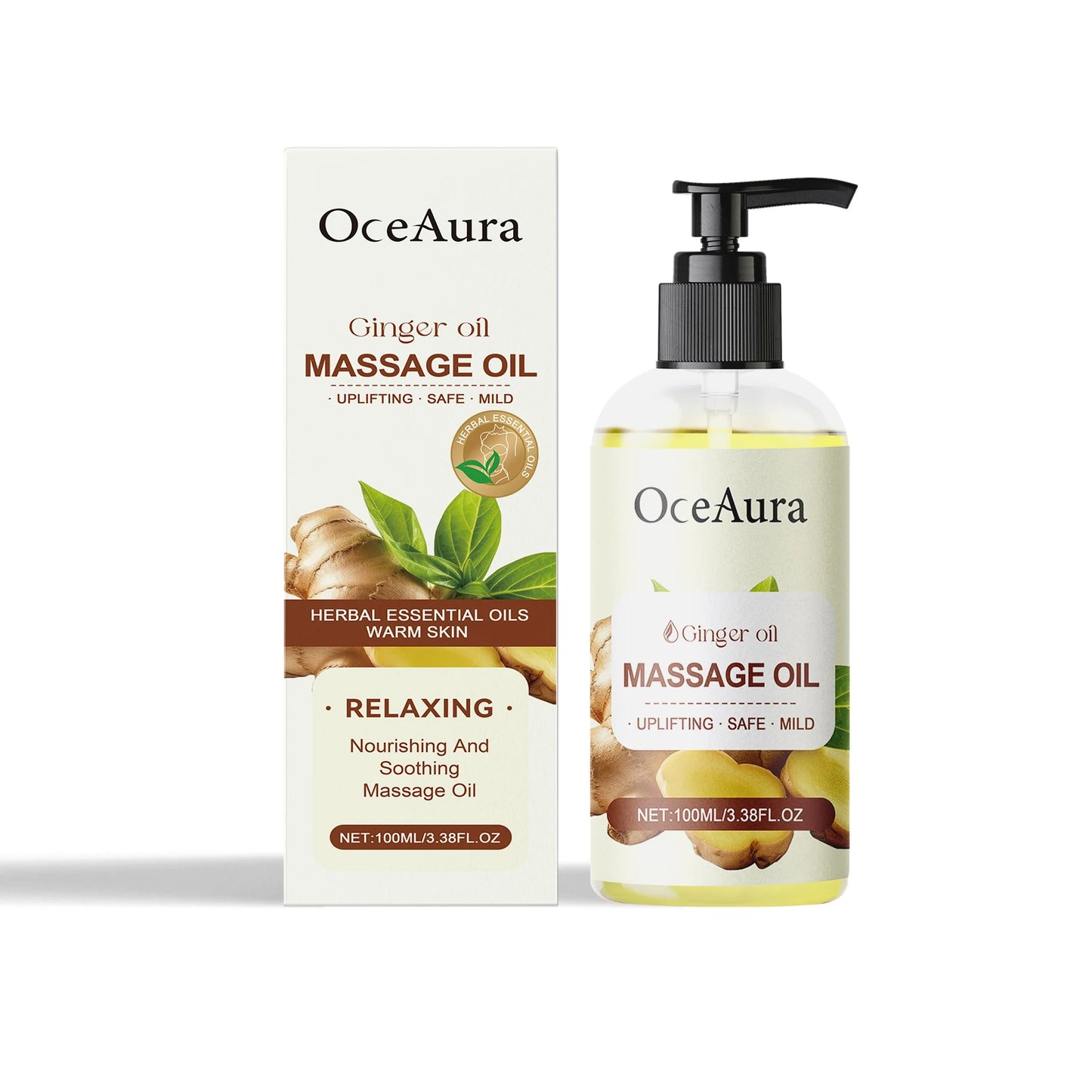 Oceaura Coconut Oil Massage Oil Relief Discomfort Soreness Moisturizing Nourishing Restore Skin Luster Non-greasy Body Care Oil