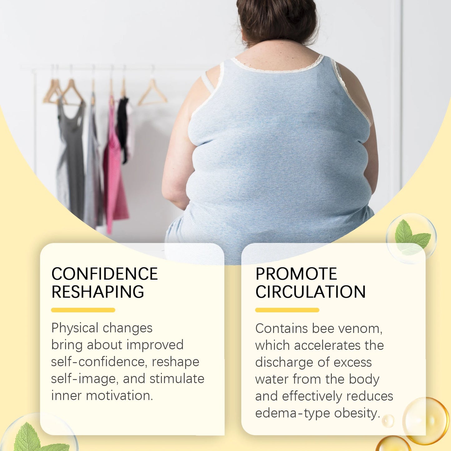 30ml Ouhoe Bee Venom Lymphatic Fat Reduce Body Shaping Oil Detoxification Swell Reduction Tighten Enhance Abdominal Fat Oil