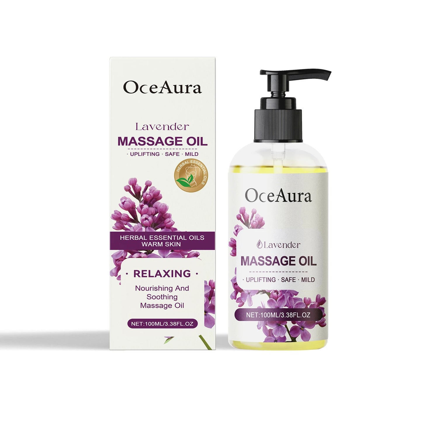 Oceaura Coconut Oil Massage Oil Relief Discomfort Soreness Moisturizing Nourishing Restore Skin Luster Non-greasy Body Care Oil