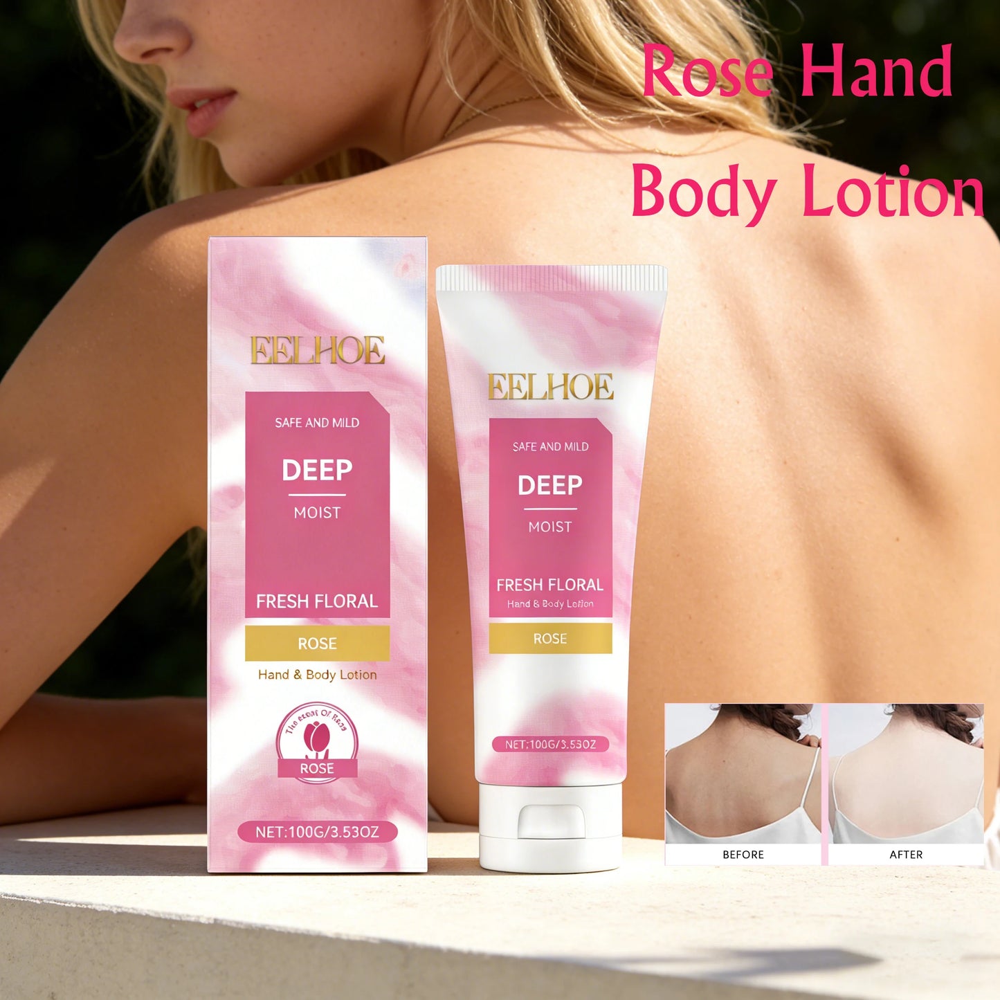 EELHOE 100g Rose Hand Body Lotion Deep Cleaning Exfoliating Gel Skin Care Whitening Moisturizer Repair Facial Scrub Skin Care