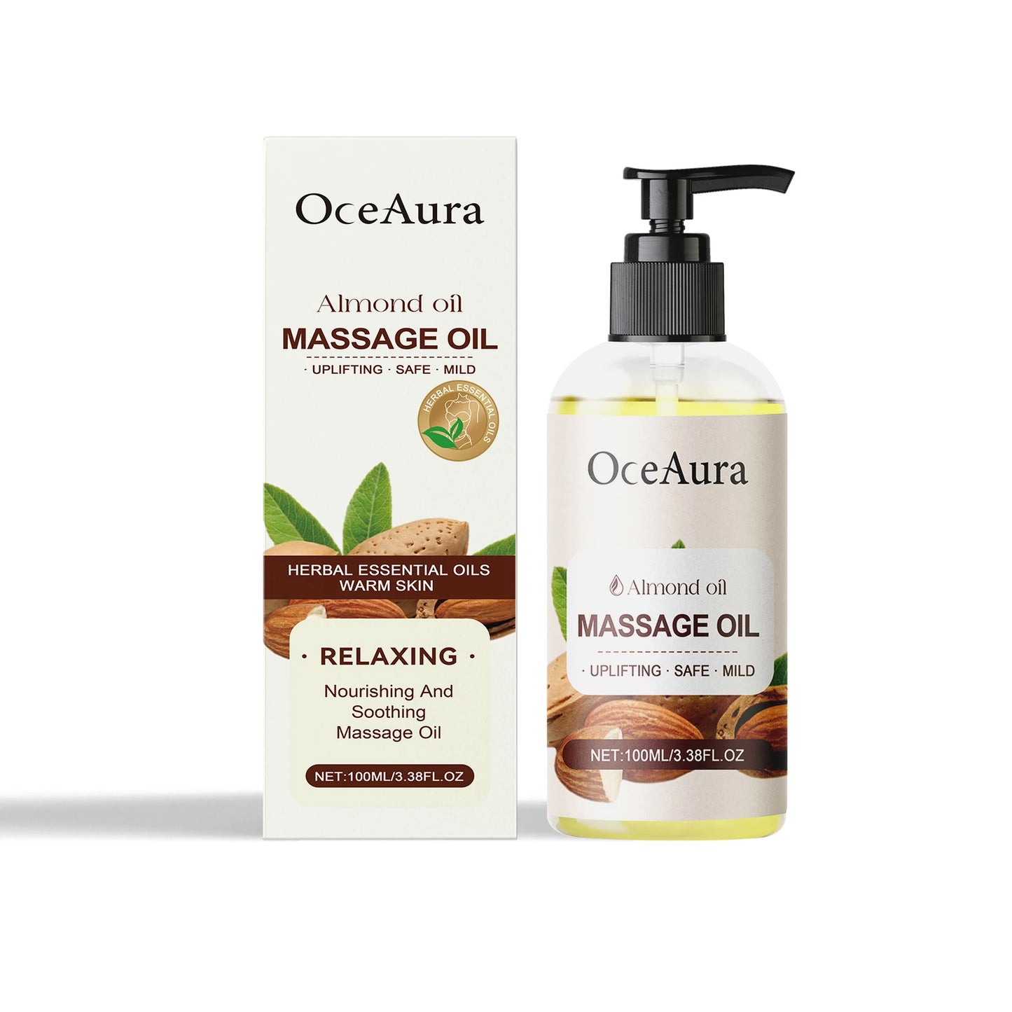 Oceaura Coconut Oil Massage Oil Relief Discomfort Soreness Moisturizing Nourishing Restore Skin Luster Non-greasy Body Care Oil