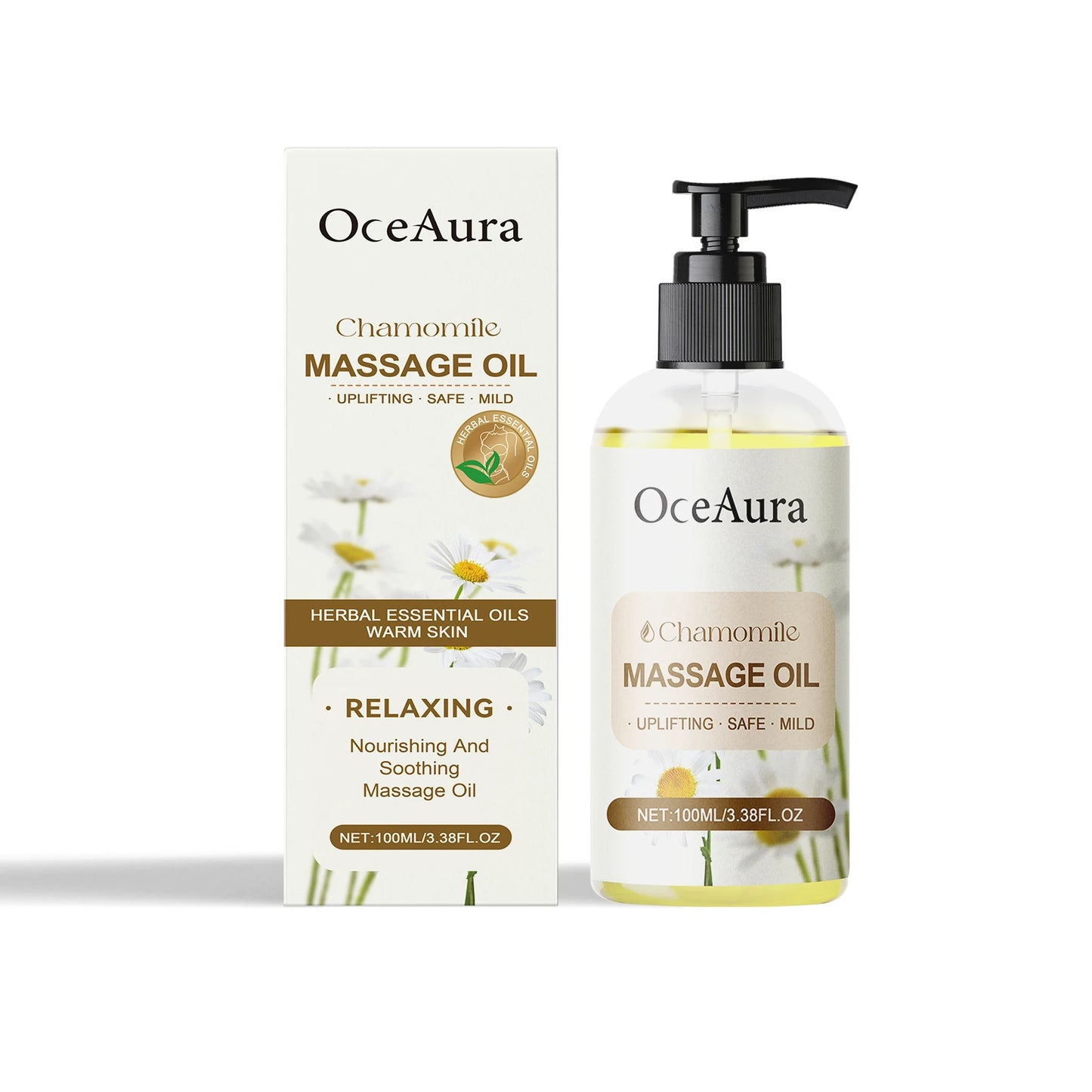 Oceaura Coconut Oil Massage Oil Relief Discomfort Soreness Moisturizing Nourishing Restore Skin Luster Non-greasy Body Care Oil