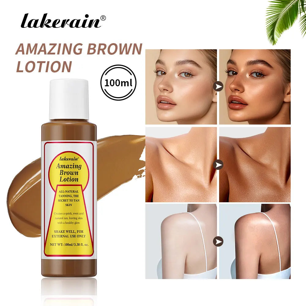 Bronze Before And After Browning Lotion Long-Lasting Brown Lotion Tan Lotion Texture Tanning Booster Waterproof Coconut Makeup