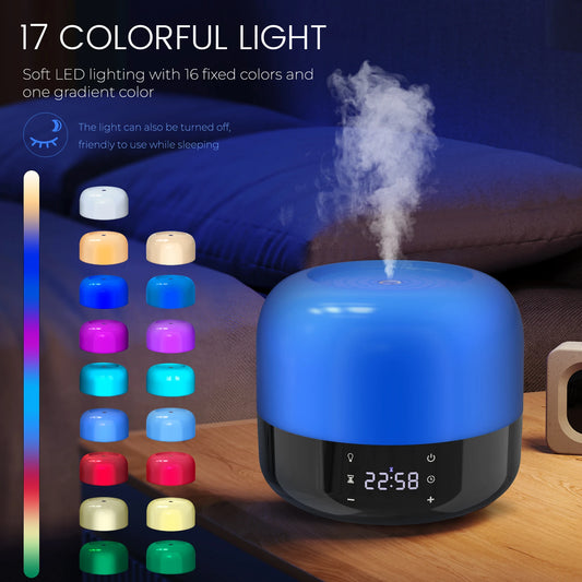 Mini Air Humidifier Usb Aroma Diffuser 17 Colorfull LED 400ml Essential Oil Purifier Cool Mist Sprayer Bedroom Humidificador