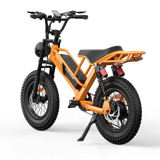Spacewalk M7 Electric Bike for Adults 750W Electric Bicycle 48V 15AH E Bike 20" Fat Tire Mountain 24.9mph 4X Suspension Ebike