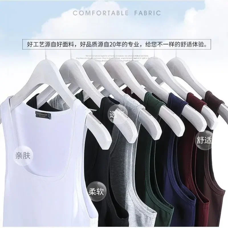 HOT Summer Male clothes Sleeveless Fitness T-shirt Elastic Bodybuilding Vest