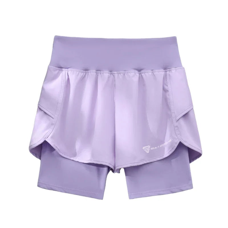 Women Running Shorts 2 In 1 Quick Dry High Waist Summer Hiking Shorts With Pocket Lightweight Cycling Clothes Athletic Wear