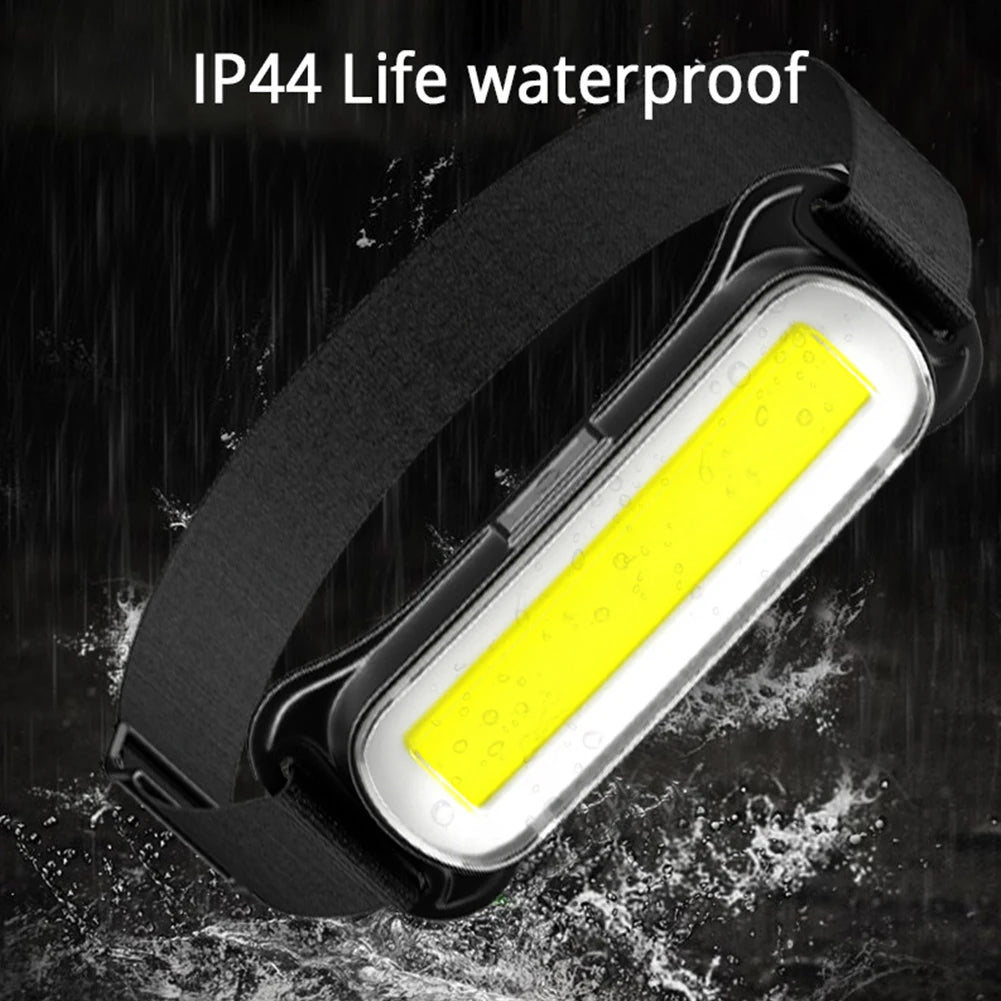 USB Rechargeable LED Headlamp 3 Modes Flashlight Waterproof Head Light Adjustable Headband for Camping Fishing Running Biking