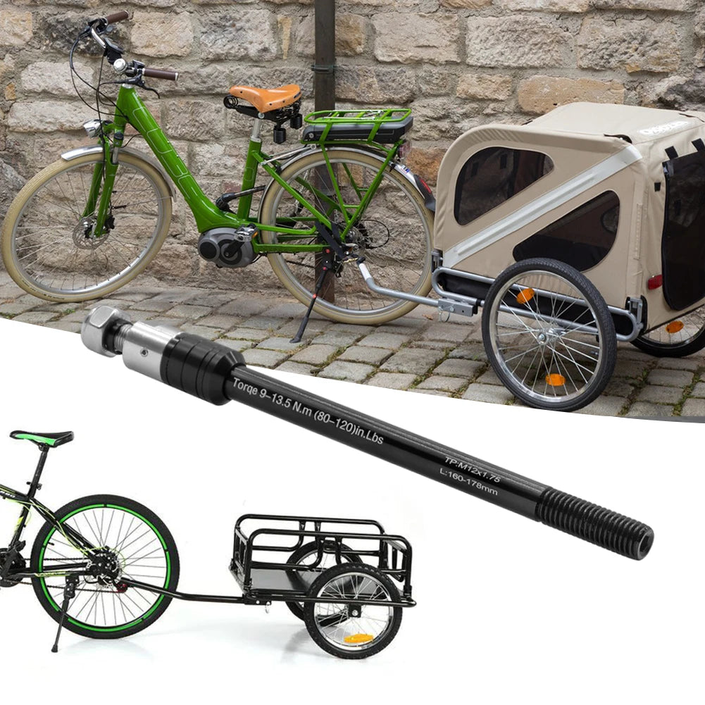 Bike Trailer Thru Axle Cargo Trailer Kid Trailer Thru Axle Kid Trailer Cargo Axle for 12mm Diameter Axle Bicycle Trailer Hitchs