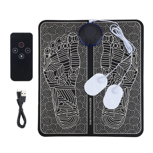 Rechargeable Electric Foot Massager Pad Electrostimulator Massage Mat EMS Muscle Massager Relax Feet Massage Fitness Masajeador
