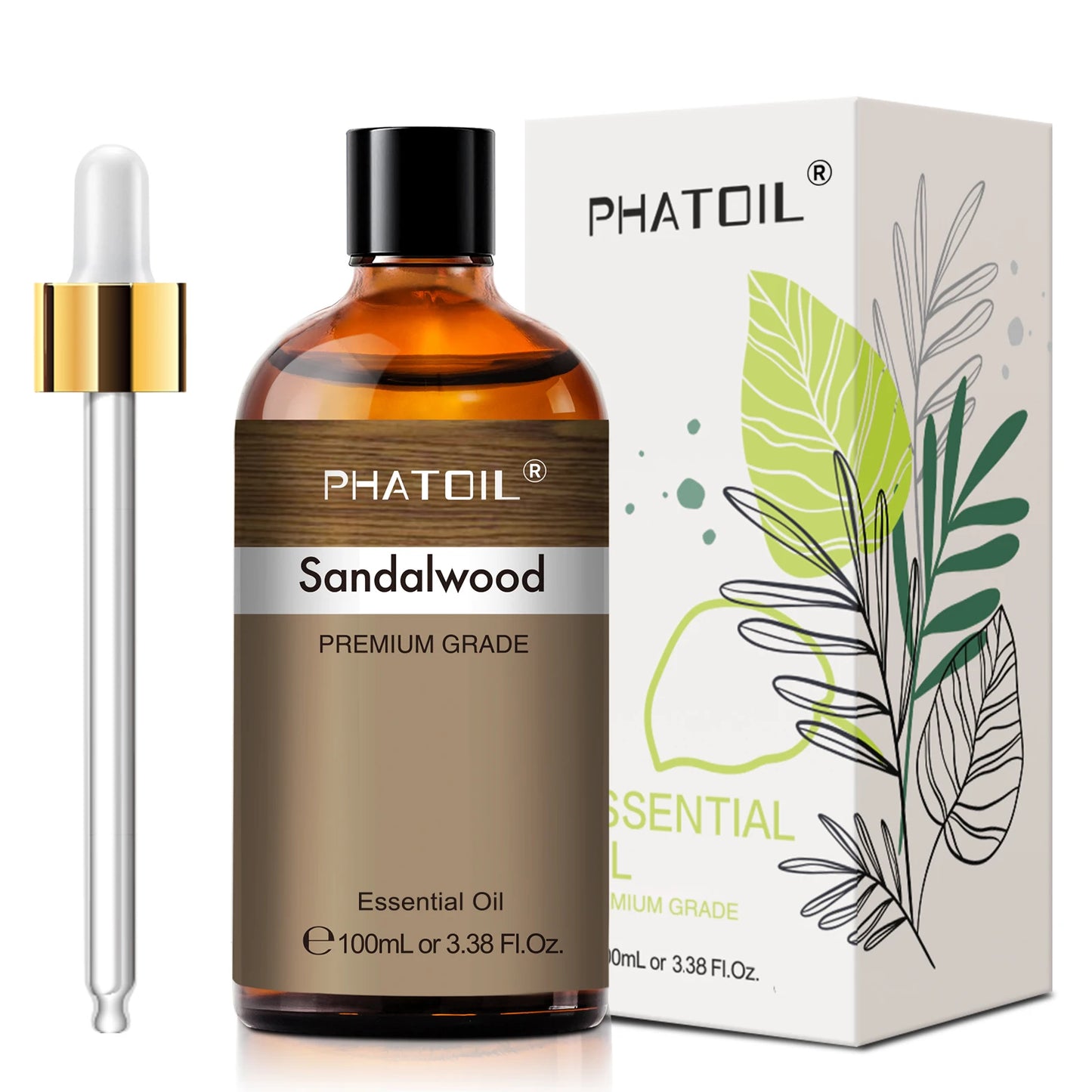PHATOIL 100ml Pure Natural Essential Oils For Diffuser Candle Making Lavender Jasmine Vanilla Eucalyptus Aroma Essential Oil