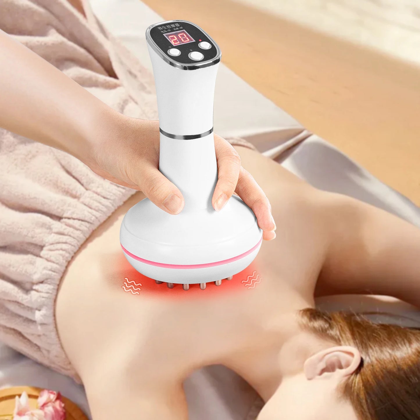 Household electric meridian brush leg abdomen shoulder and neck massager scraping instrument relax the muscles of the whole body