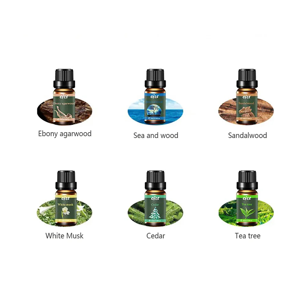 Used For Aromatherapy Humidifer Essential Oils Diffuser, 6 Pieces Essential Oils with 6 Fragrance Options -Oils for Sleep Aid