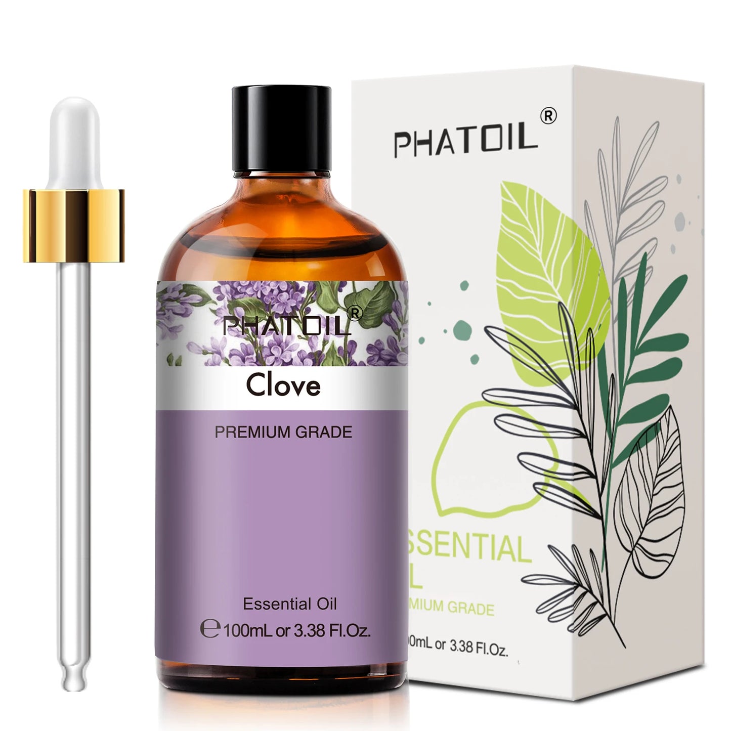 PHATOIL 100ml Pure Natural Essential Oils For Diffuser Candle Making Lavender Jasmine Vanilla Eucalyptus Aroma Essential Oil