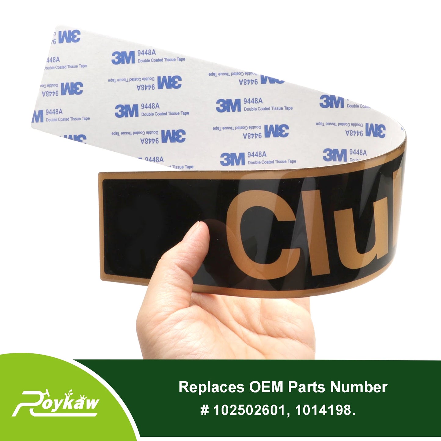 Roykaw Golf Cart Name Plate/Emblem Compatible with Club Car Precedent Models, Replaces OEM # 102502601