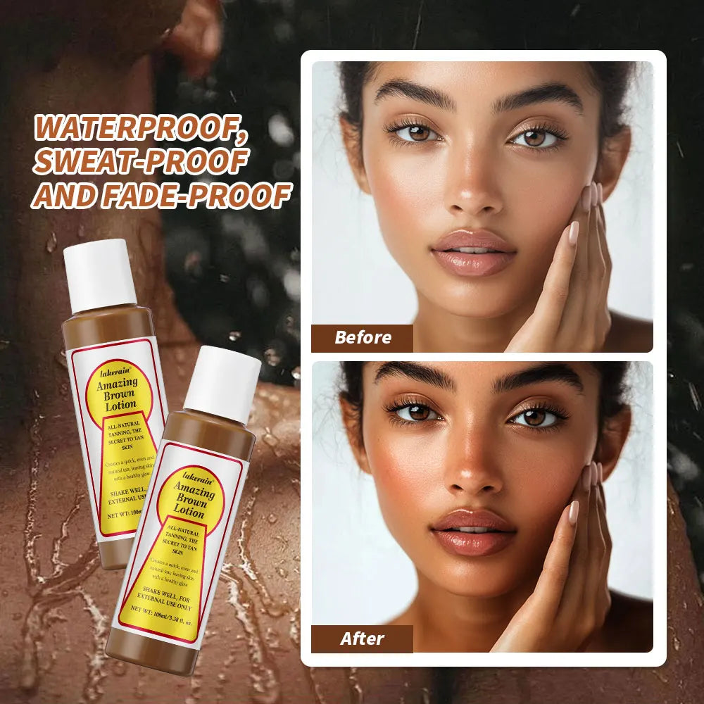 Bronze Before And After Browning Lotion Long-Lasting Brown Lotion Tan Lotion Texture Tanning Booster Waterproof Coconut Makeup