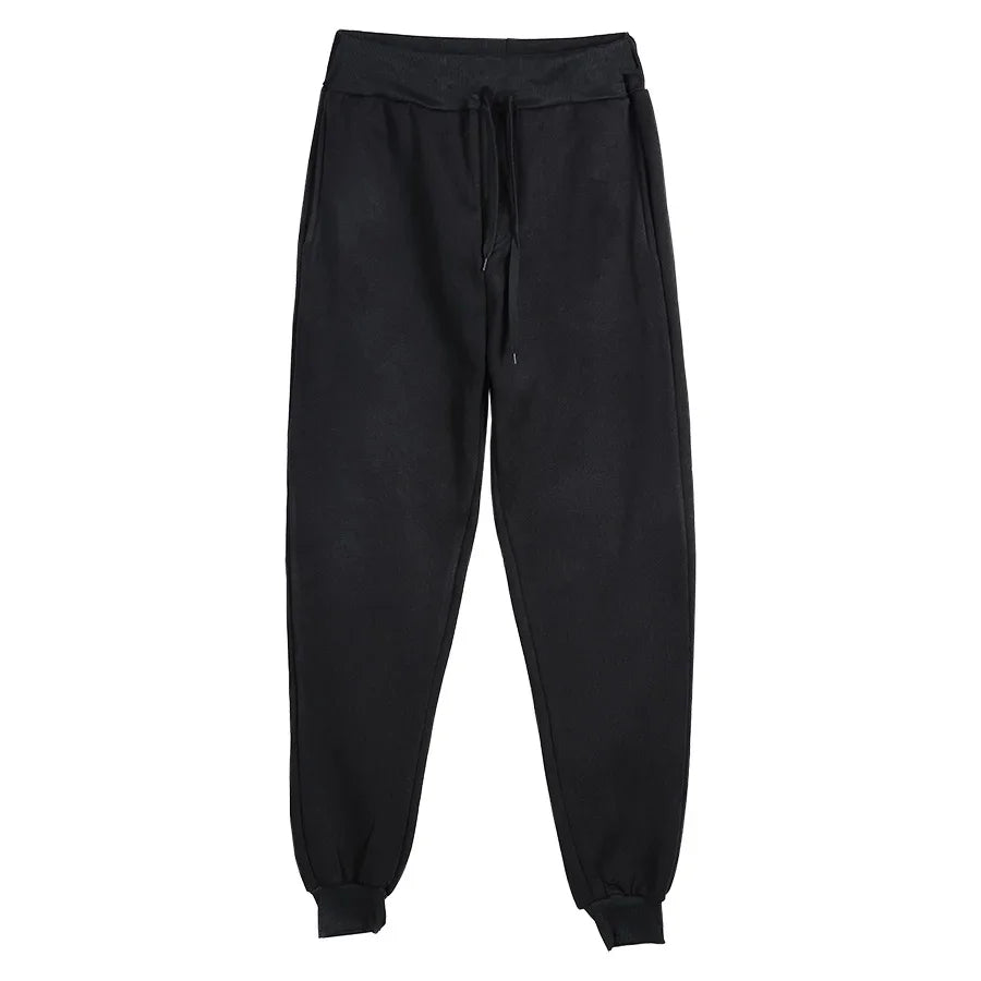 New Plus Size Men's Sweatpants 2XL 3XL Sportswear Elastic Waist Casual Baggy Pants Black Grey Cotton Joggers Male Loose Trousers