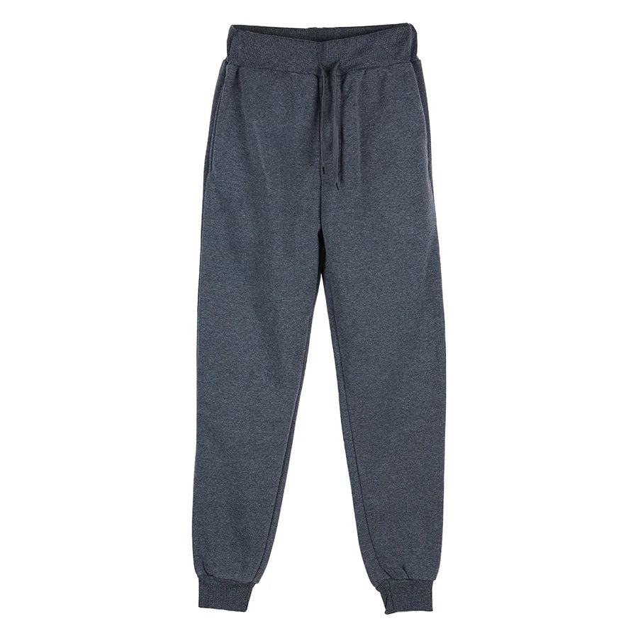 New Plus Size Men's Sweatpants 2XL 3XL Sportswear Elastic Waist Casual Baggy Pants Black Grey Cotton Joggers Male Loose Trousers