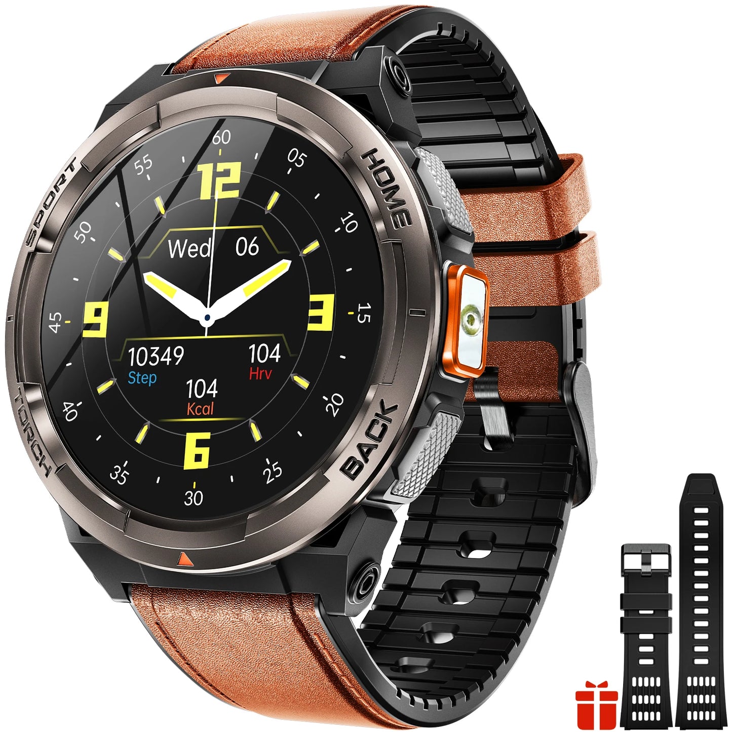 EIGIIS 1.45 Inch Smart Watch KE5 3ATM Waterproof Original Design Sports Watch With Compass And Altitude Barometer LED Flashlight