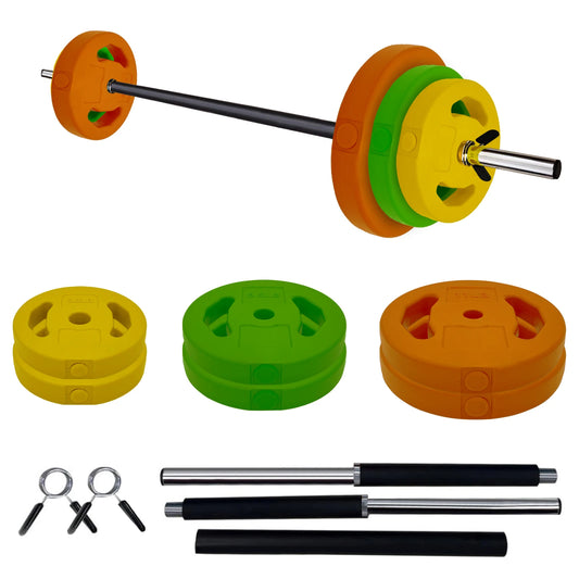 Adjustable Barbell Weight Set, 40lb /20kg Adjustable Free Weights for Home and Gym Workout Strength Training