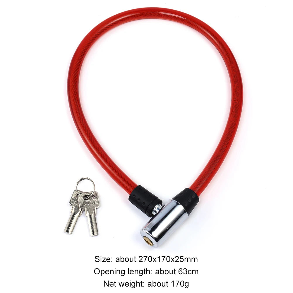 Anti-theft Universal Bike Lock Cable for Bicycle Electric Vehicle Motorcycle Door Multipurpose Cable Coil Security Lock