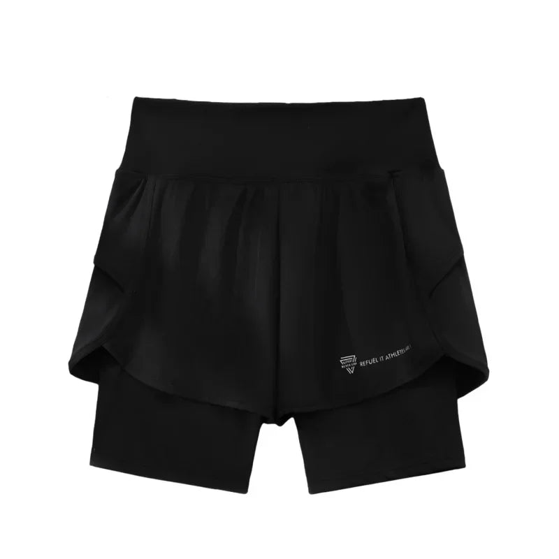 Women Running Shorts 2 In 1 Quick Dry High Waist Summer Hiking Shorts With Pocket Lightweight Cycling Clothes Athletic Wear