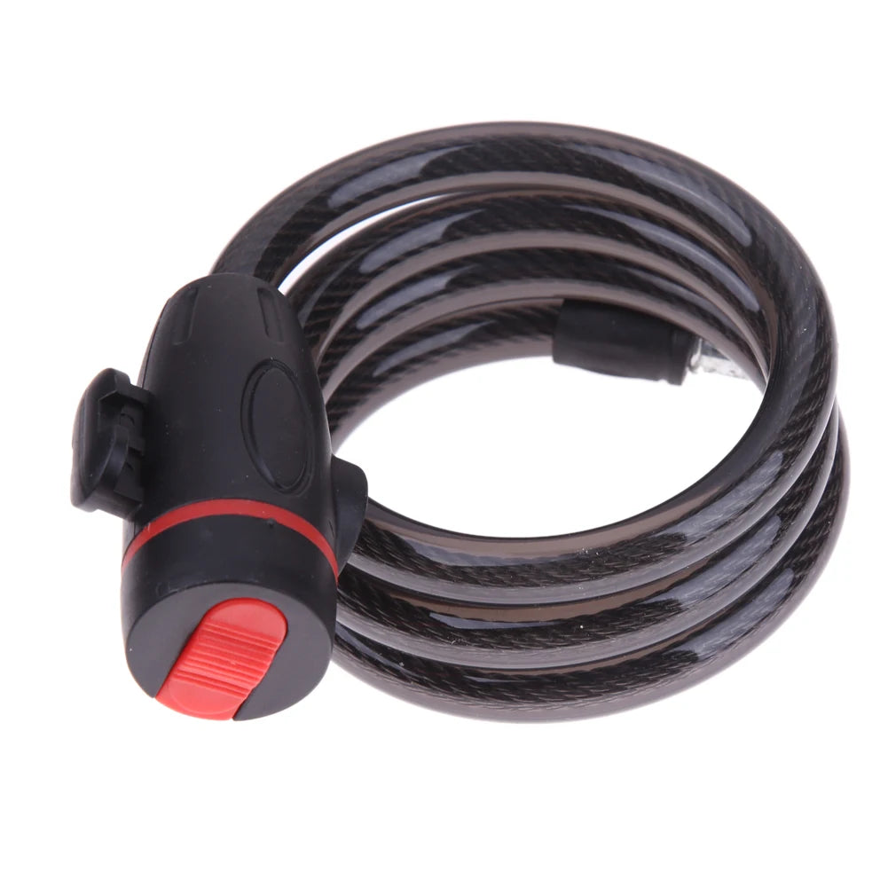Universal Anti-Theft Steel Coil Cable Motorcycle Lock Bicycle Lock with Key