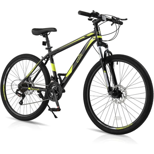 Mountain Bike 24 26 27.5 Inch Men Women Mountain Bike with 21Speed Adult Bikes Double Disc Brake Suspension Fork and High Carbo
