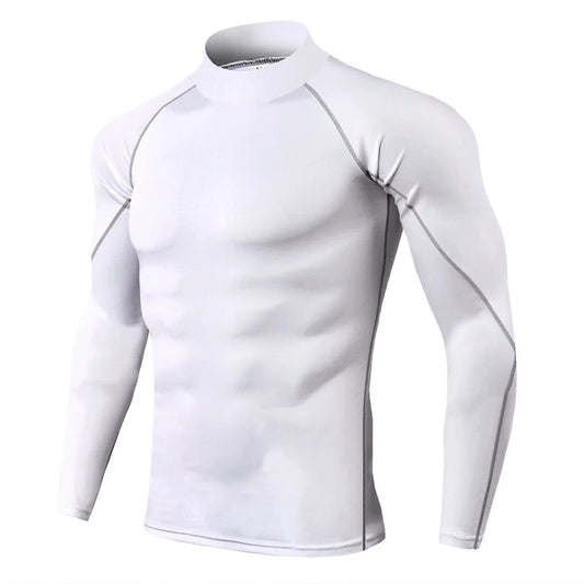 Men Sport T-shirt Quick Dry Bodybuilding Running Shirt Long Sleeve Compression Top Gym T Shirt Men Fitness