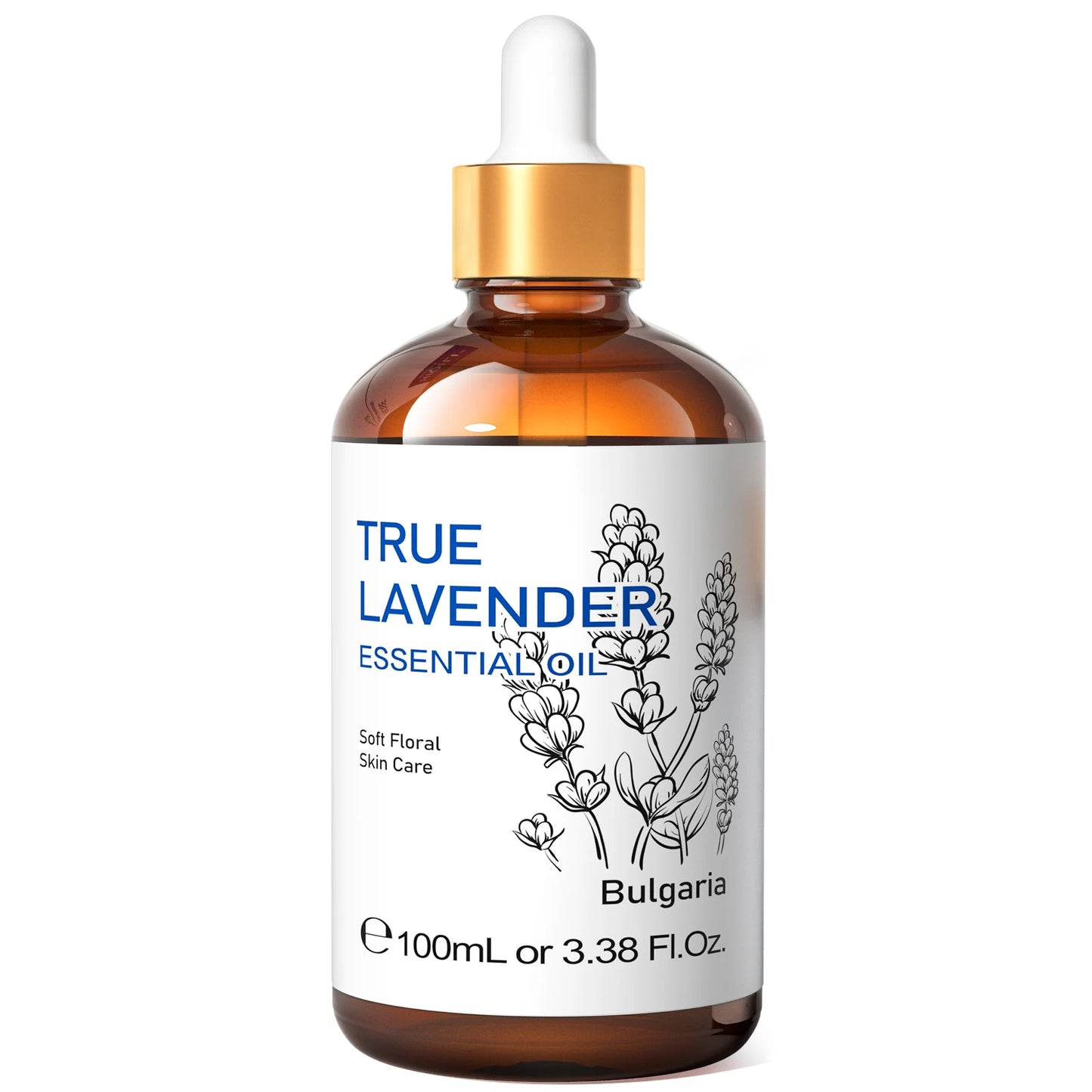 HIQILI 100ML True Lavender Essential Oils for Diffuser Humidifier Massage Aromatherapy Pure Natural Aroma Oil for Candle Making