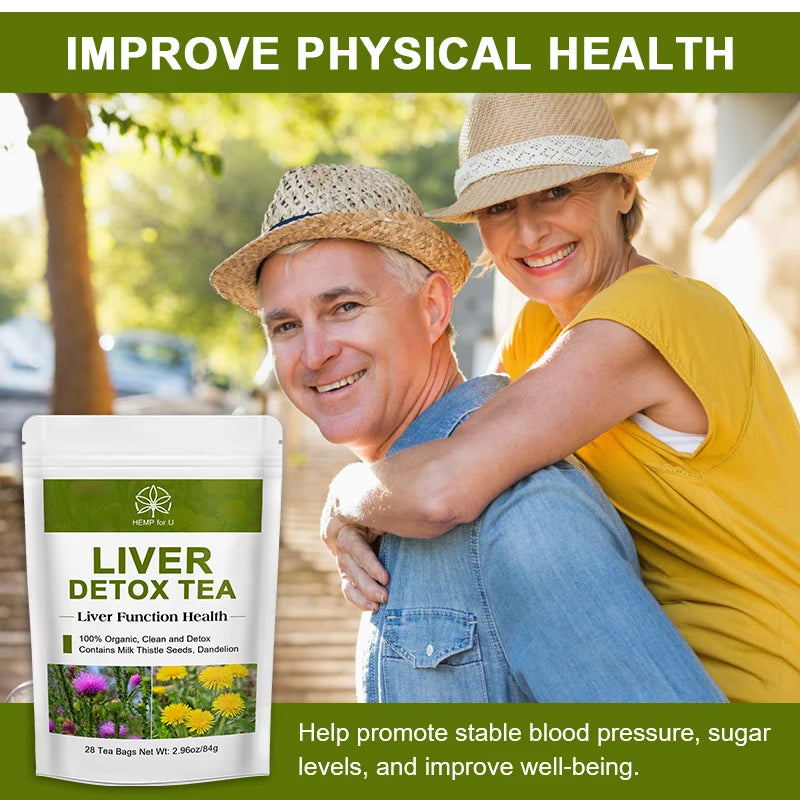 100% Liver Detox Drink Contains Natural Plants Milk Thistle and Dandelion Support Liver Health, Cleanse and Relieve Bad Breath