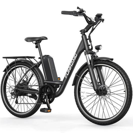 Electric Bike for Adults, 26" City Cruiser Ebike with 1000W Peak Motor, 21.7MPH 50 Miles Commuter Adult Electric, Customized
