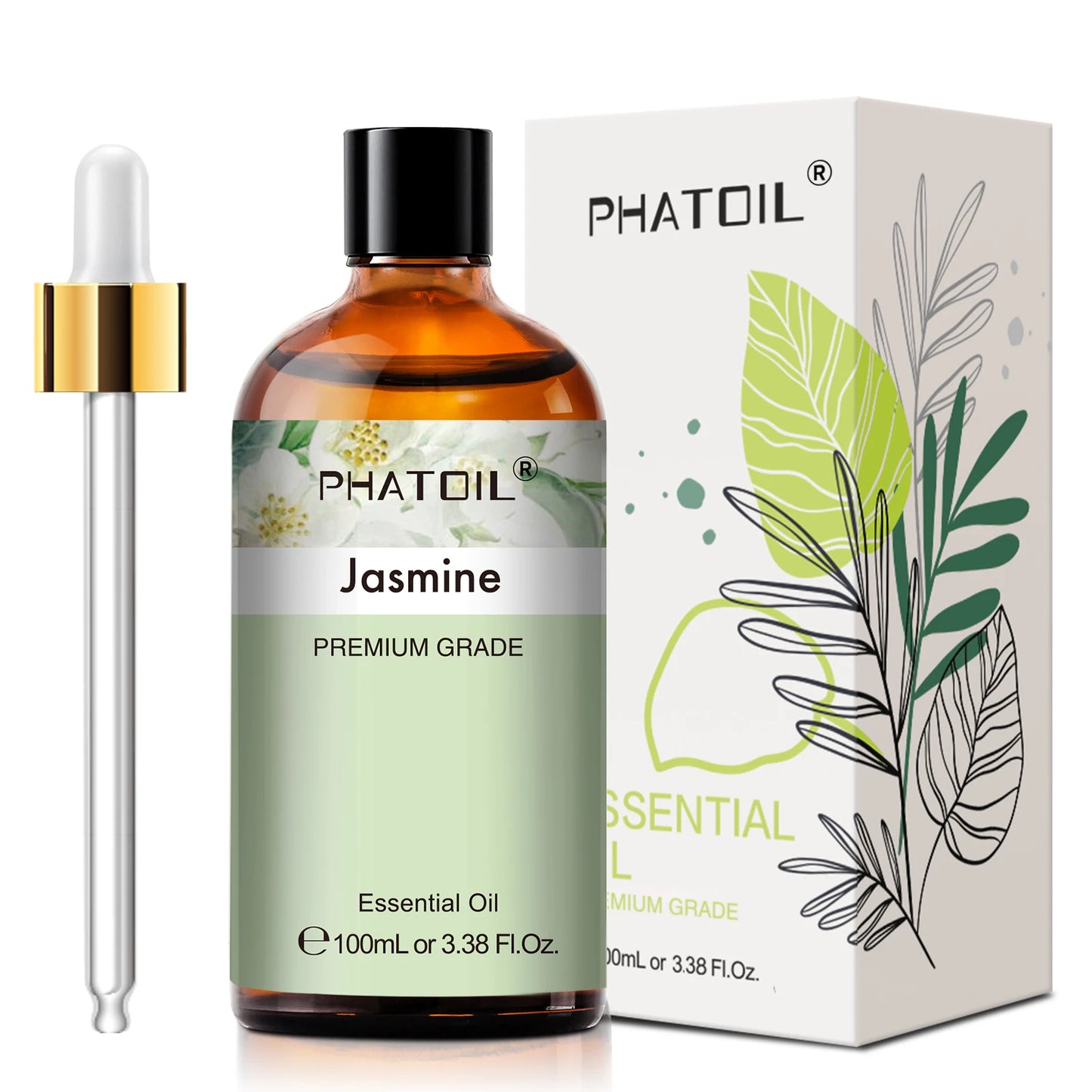 PHATOIL 100ml Pure Natural Essential Oils For Diffuser Candle Making Lavender Jasmine Vanilla Eucalyptus Aroma Essential Oil