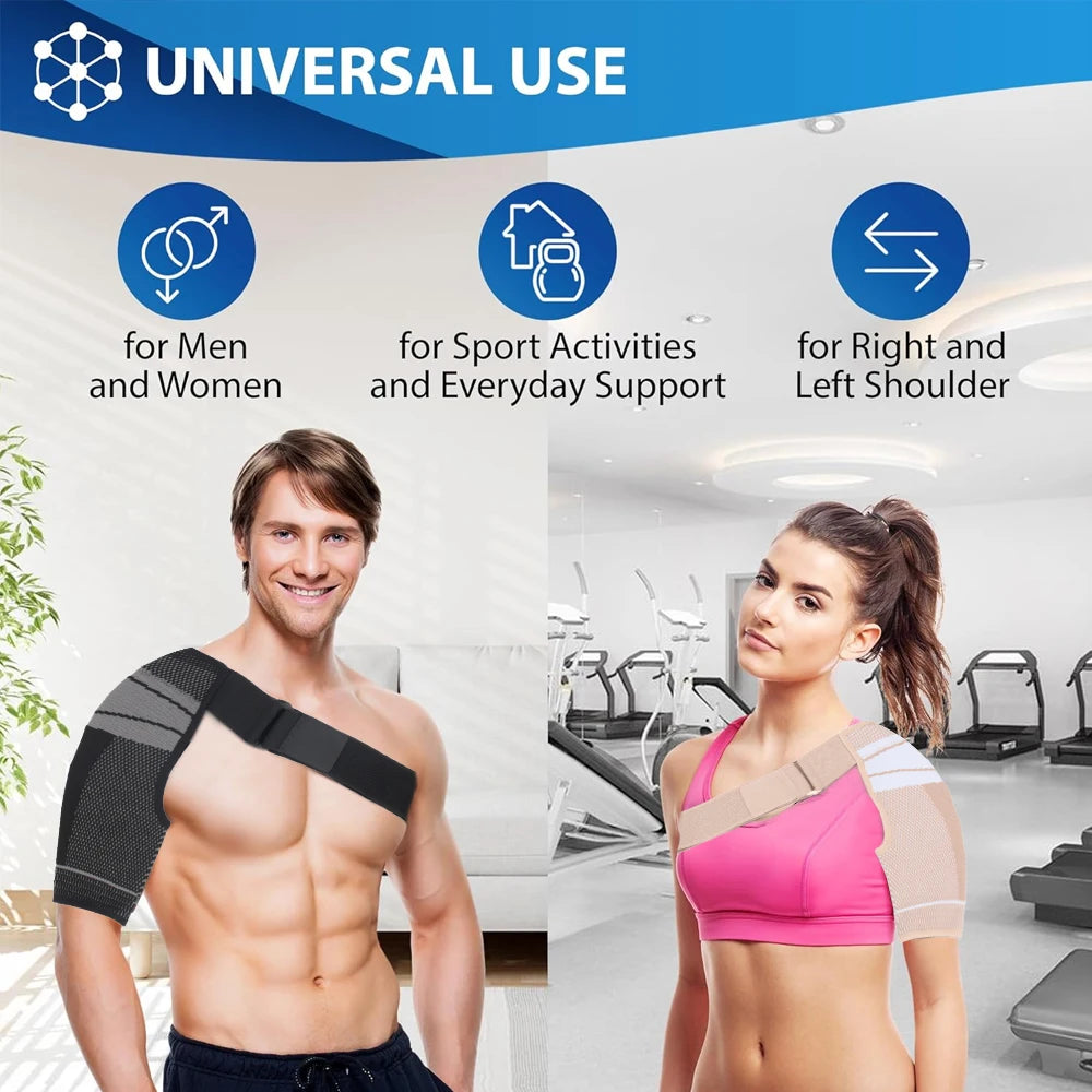 1PCS Shoulder Brace for Men Women,Left Right Shoulder Support Stabilizer Compression Sleeve With Adjustable Strap