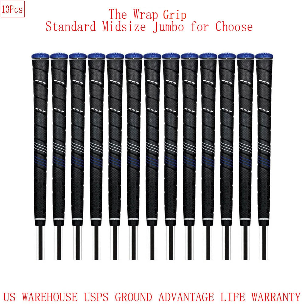 13x Wrap Grip Golf Club Grip Golf Grip Tacky Feel Standard Midsize Jumbo
