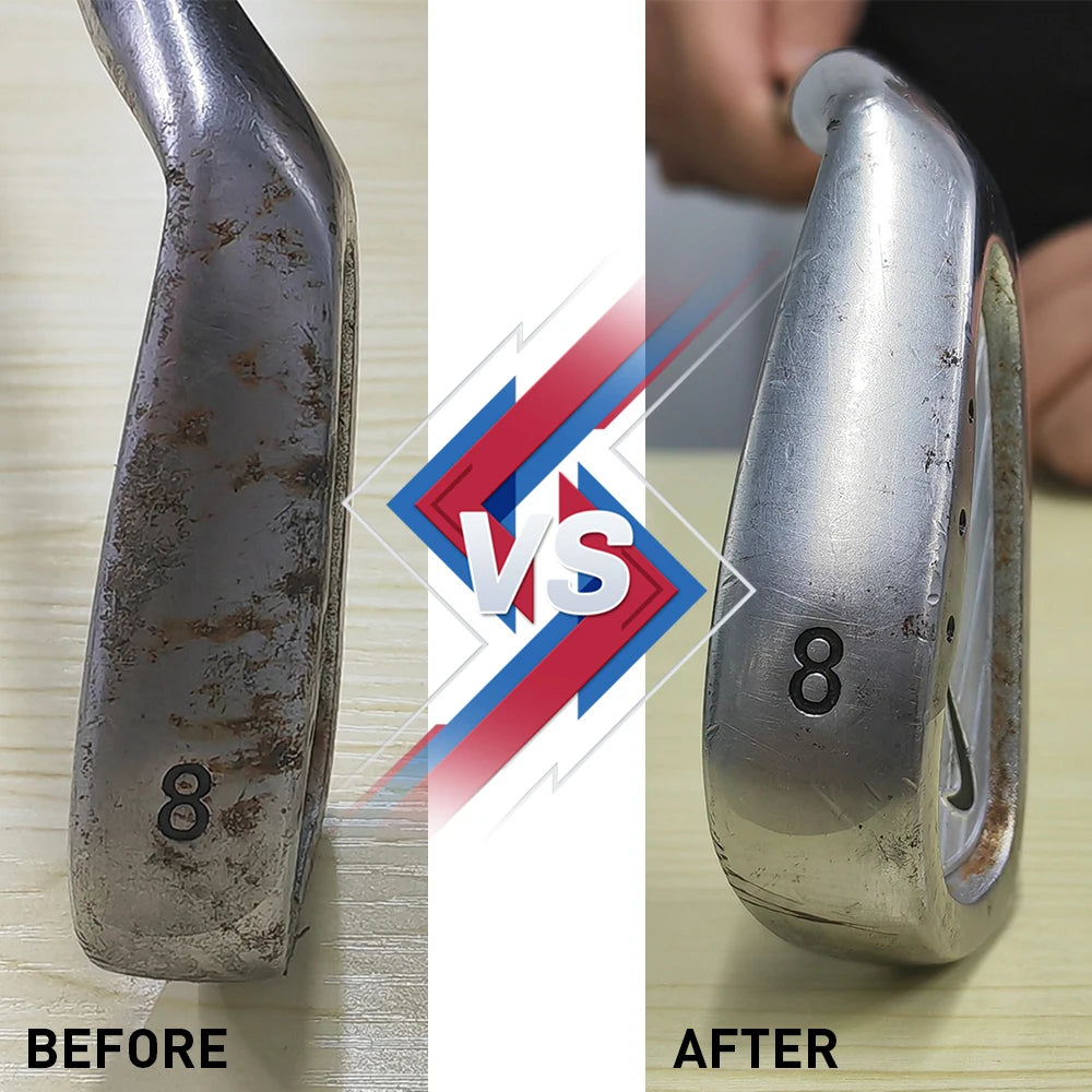 Golf Iron Polishing Kit Club Cleaner Polish Cleaning Solution Golf Club Care Set Golf Brush Cleaner Sponge Value Pack