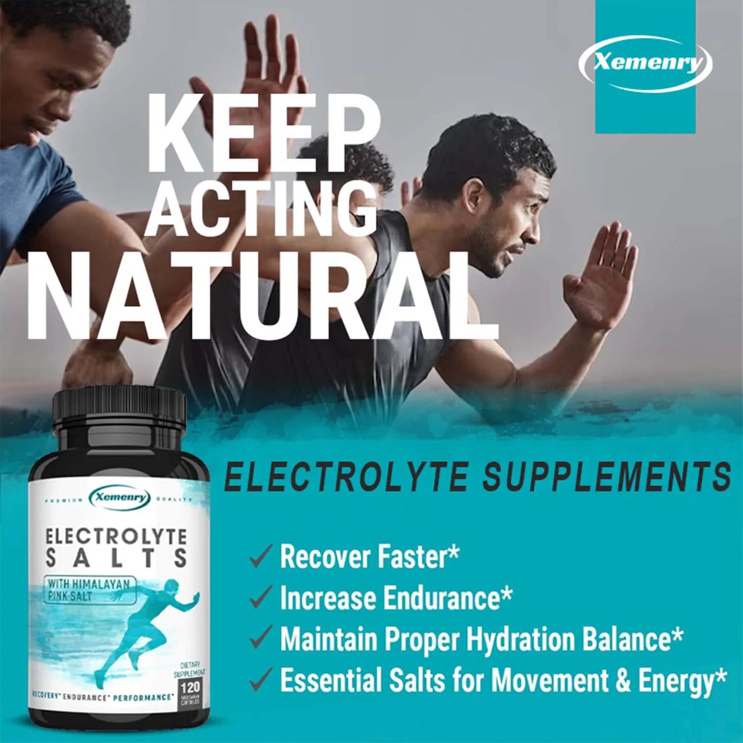 Electrolyte Capsules - Rapidly Hydrates and Balances Electrolyte Levels, Boost Energy and Endurance - 120 Capsules