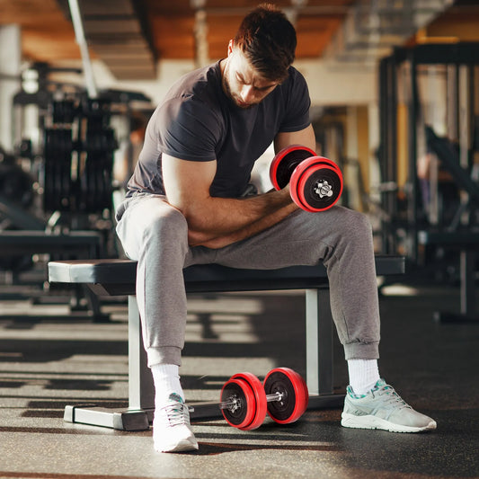 Home Gym Weight Set with Dumbbell and Barbell Options for Full Body Workout