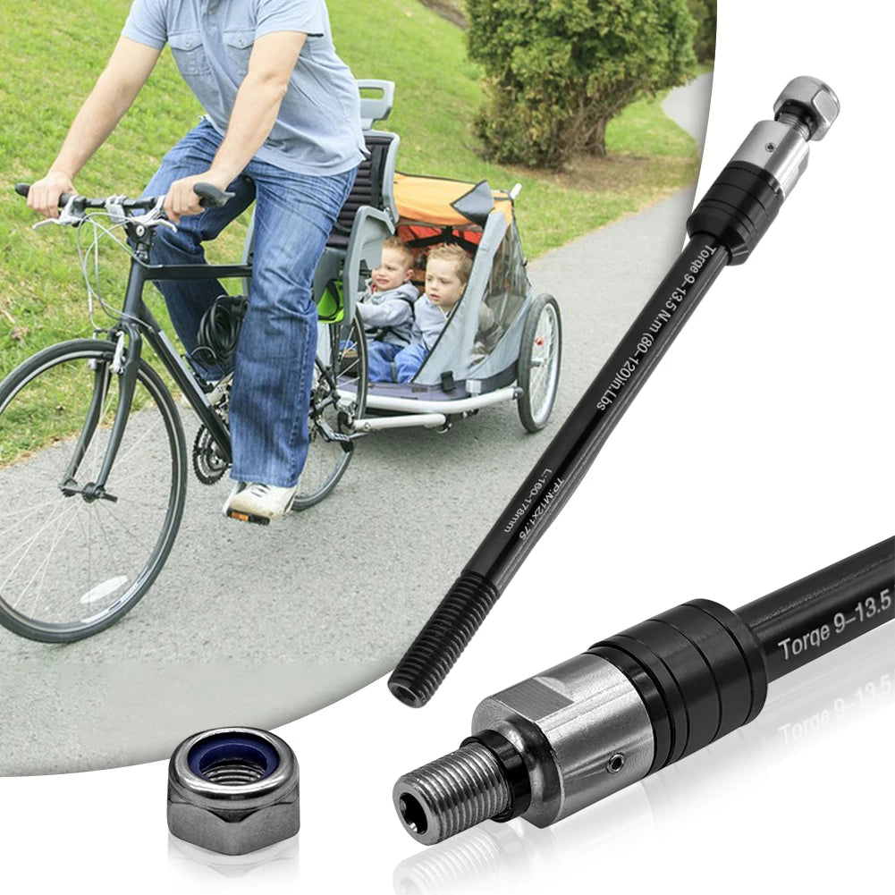 Bike Trailer Thru Axle Cargo Trailer Kid Trailer Thru Axle Kid Trailer Cargo Axle for 12mm Diameter Axle Bicycle Trailer Hitchs